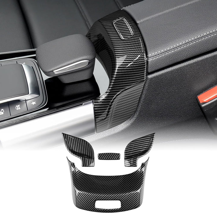 KUNGKIC ABS Auto Zentralsteuerung Armlehne Box Rahmen Dekorative Aufkleber Innenbereich Compatible w