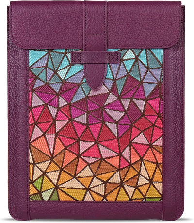 LONDO Echtleder-Ärmeltasche für Ipad - Large Purple Large, Purple Large