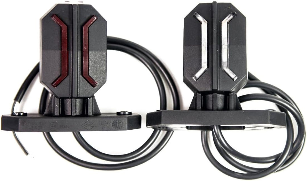 2 x LED Gummi Begrenzungsleuchte Seitenleuchte modern 12V 24V mit E-Prüfzeichen Positionsleuchte Aut