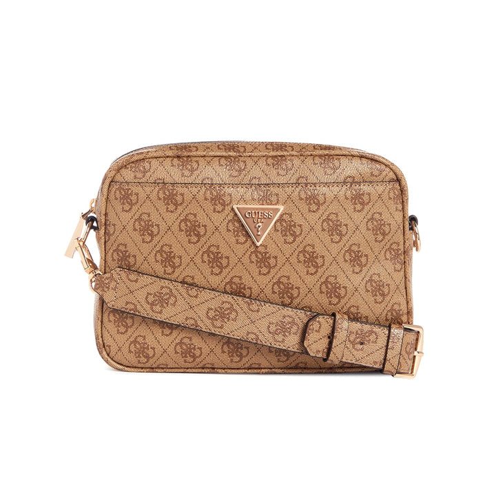 GUESS Damen Meridian Umhängetasche, Kameratasche Einheitsgrösse Latte Logo, Einheitsgrösse Latte Log