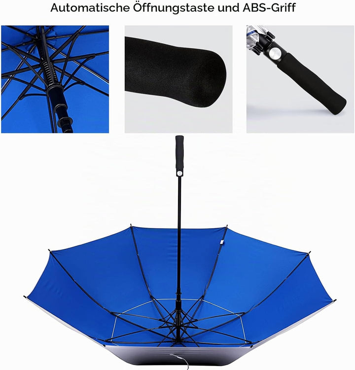 G4Free 62/68/72 Inch UV-Schutz Winddicht Sonnen- und Regenschirm Golfschirm Autorisches Öffnen Doppe