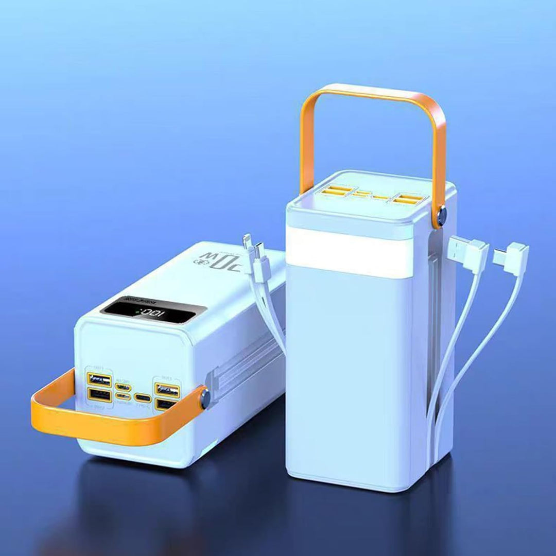 Solarladegerät Für Smartphones | 120W Externes Powerbank | 50000mAh Überlebensausrüstung Mit Licht 4