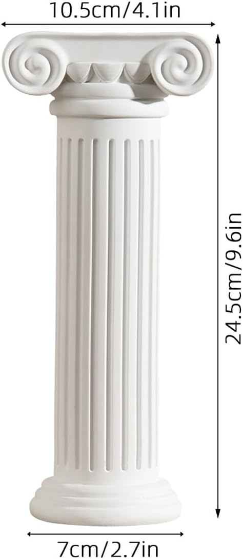Yardwe Weisse römische Säulen, griechische Säulen, Mini-Harz-Dekorationen für Heimdekoration, Statue