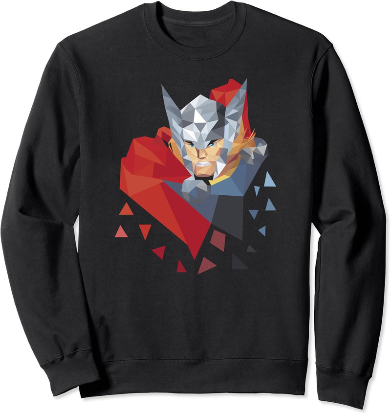 Marvel Thor The Mighty Geometric Prisms and Shapes Sweatshirt