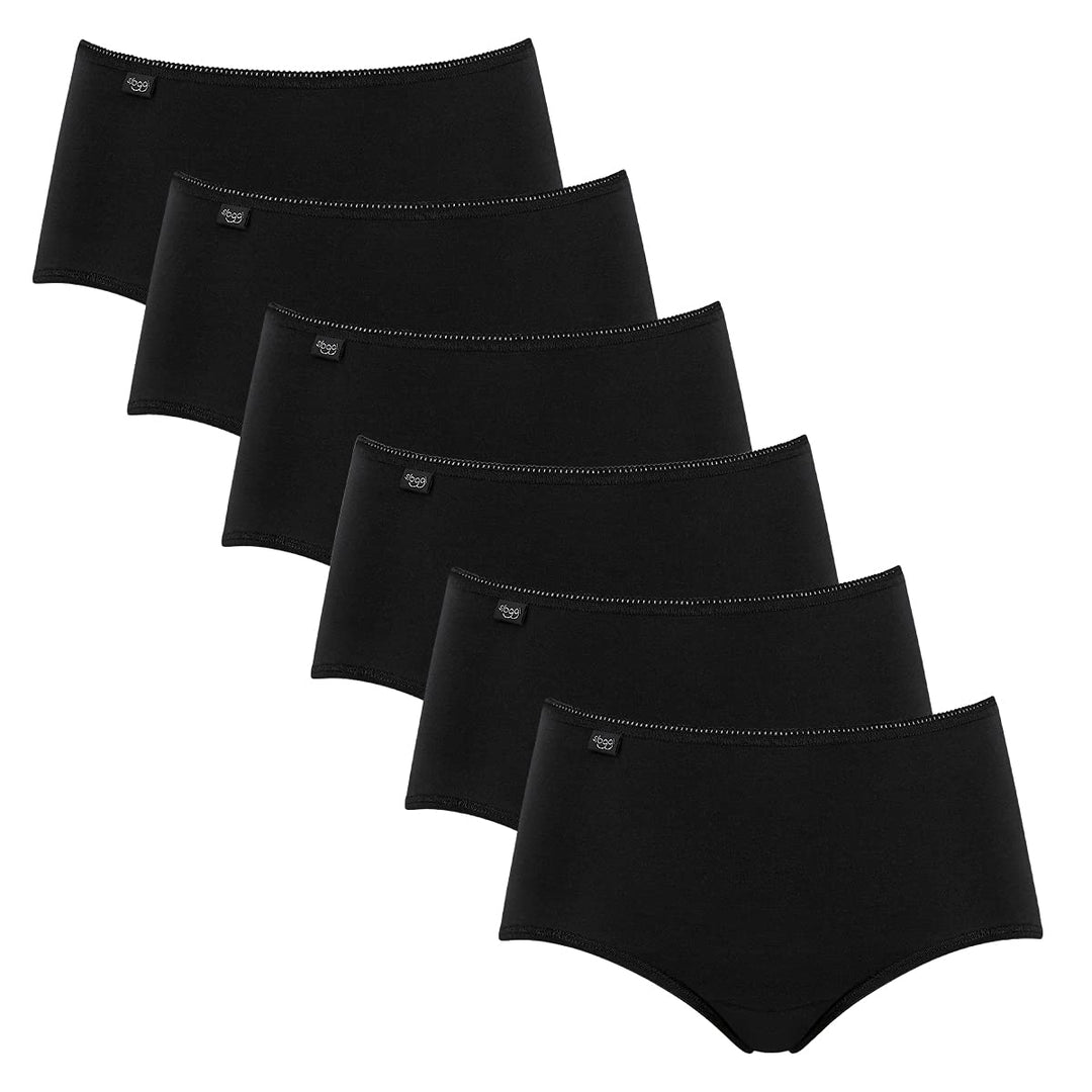 Sloggi Damen Slip (3er Pack) 38 6 X Schwarz, 38 6 X Schwarz
