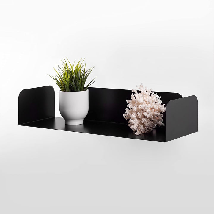 D-Segno Wandregal Metall - Regal Wand, Einzigartiges minimalistisches und modernes Design, Wandbuchh