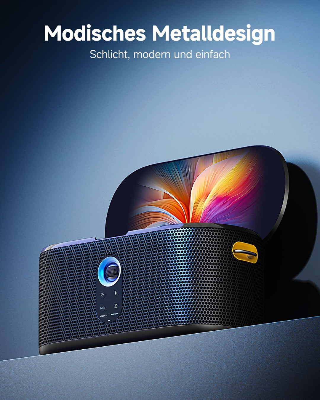 Ikarao Karaoke-Maschine mit integriertem Bildschirmdisplay, Bluetooth, kabellosen Mikrofonen & Party