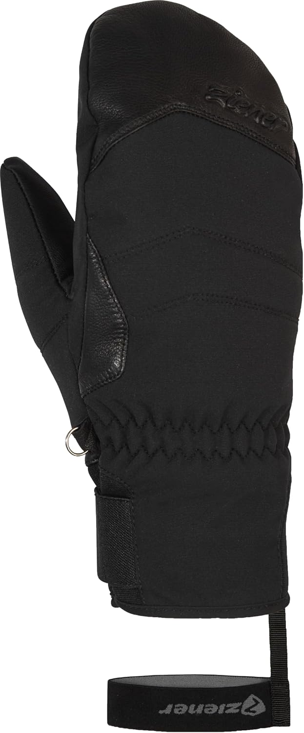 Ziener Damen Kalea Ski-Fäustling/Wintersport | wasserdicht, atmungsaktiv, Alpine Wool 7.5 Schwarz, 7