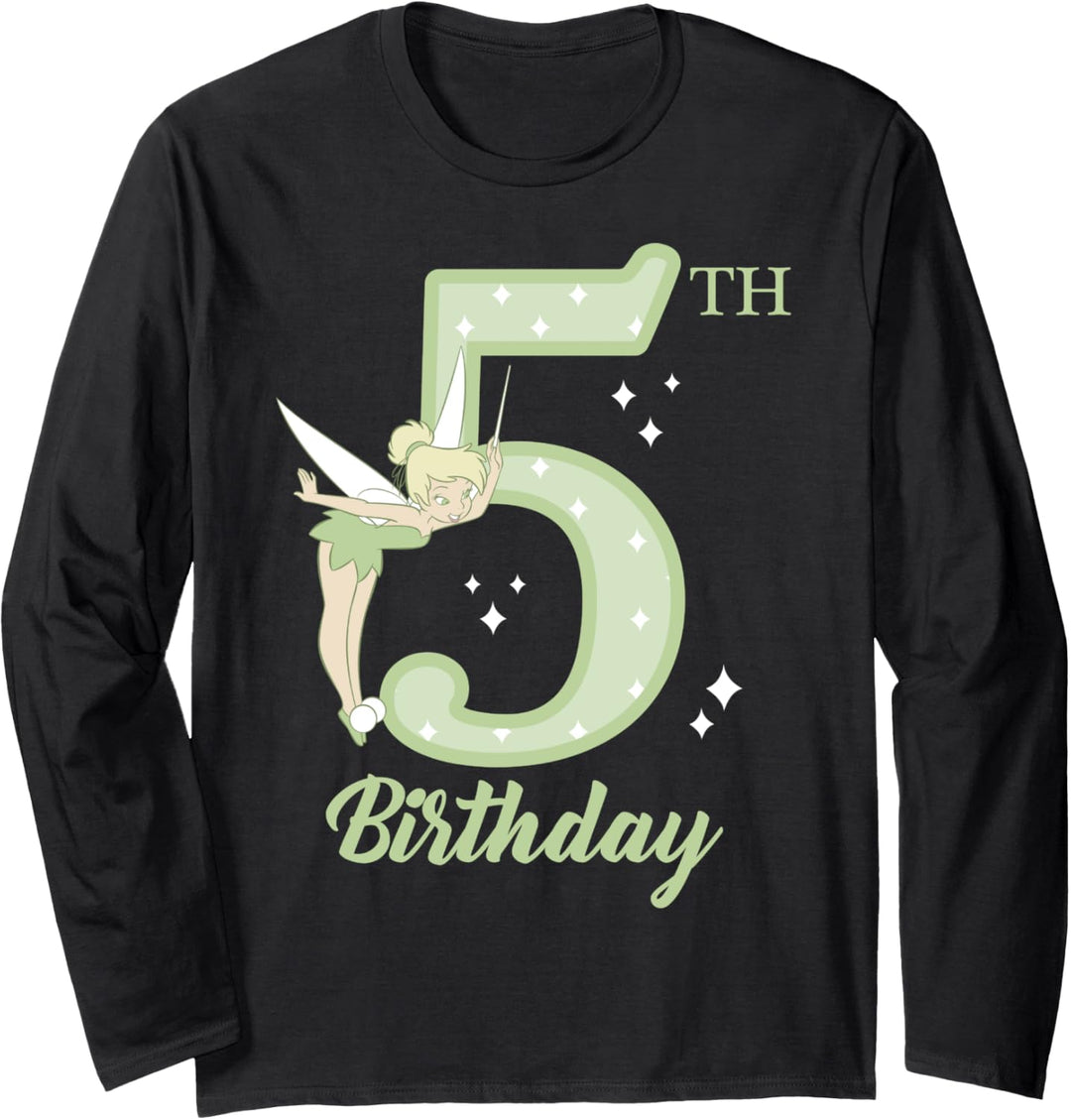 Disney Peter Pan 5th Birthday Tinkerbell Portrait Langarmshirt