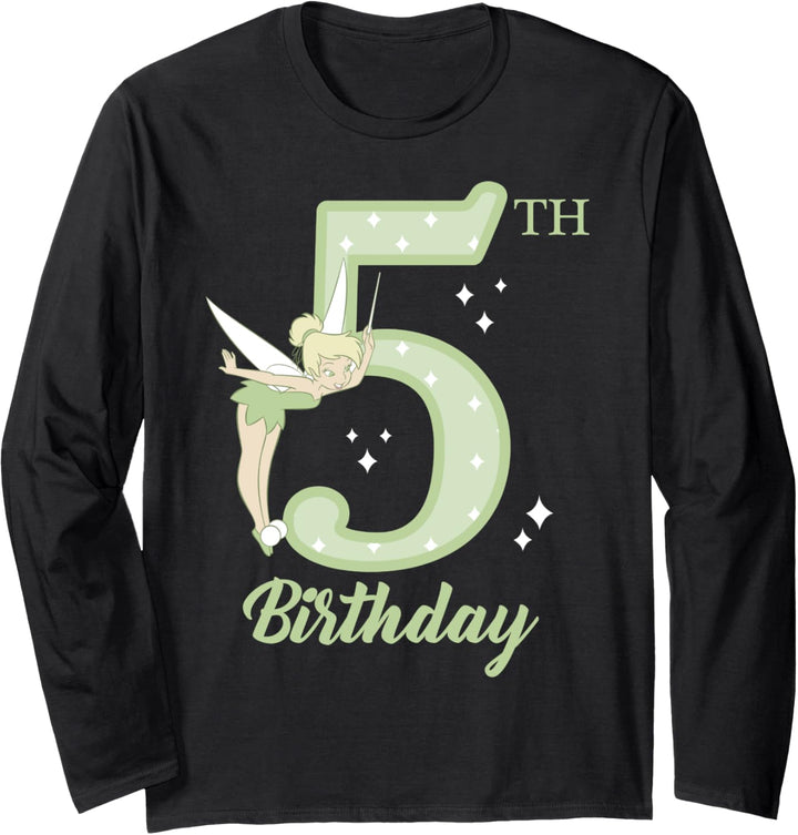 Disney Peter Pan 5th Birthday Tinkerbell Portrait Langarmshirt