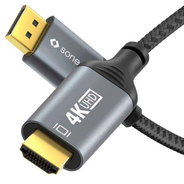 Sonero® 4K DisplayPort 1.2 auf HDMI 2.0 Kabel, DisplayPort Stecker auf HDMI Stecker, 4K 60Hz, 2K 120
