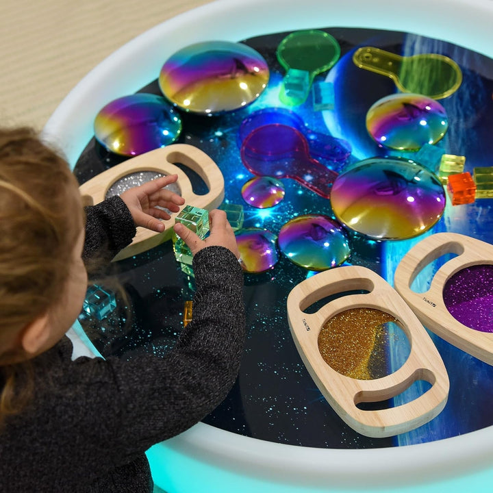 tickit Discovery Glow Low Table - Sensorischer Leuchttisch für Kinder, Farbwechsel-LED, wasserdicht