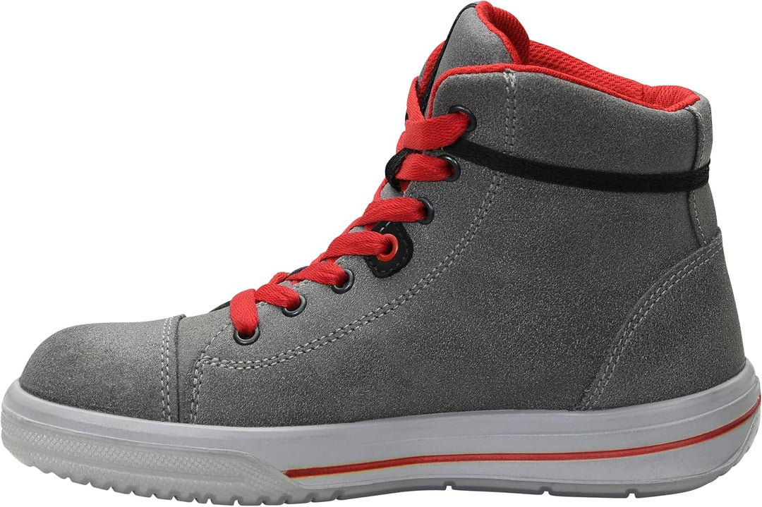 ELTEN Sicherheitsschuhe Vintage Lady Mid ESD S3, Damen, Leder, Stahlkappe, leicht, sportlich 35, Gra