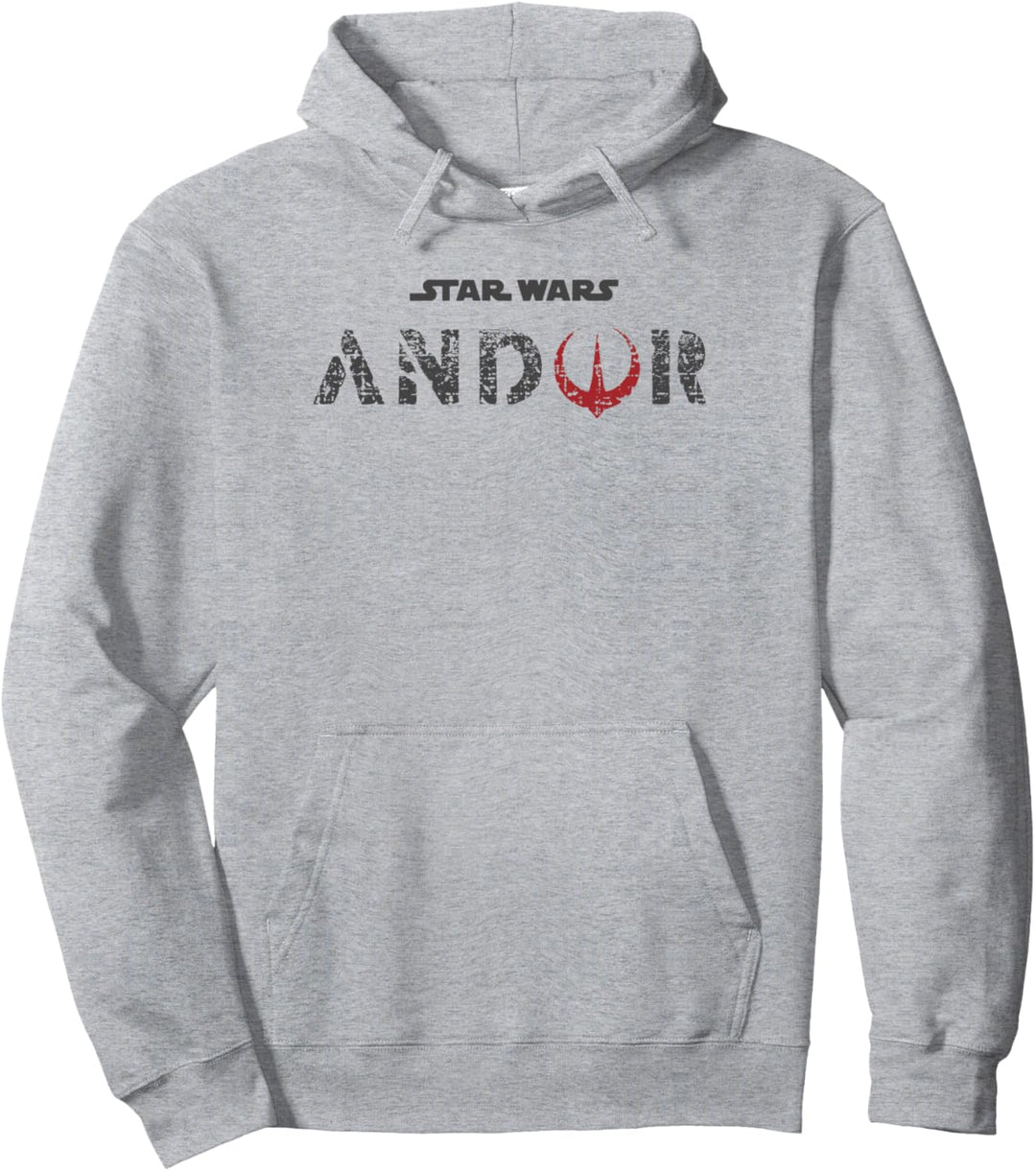 Star Wars: Andor Faded Text Rebellion Logo Fill Pullover Hoodie