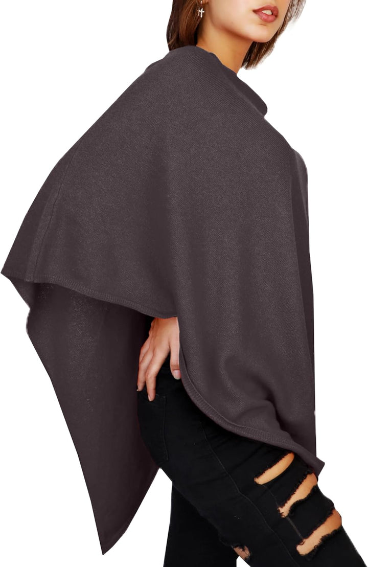 JOPHY & CO. Damen-Poncho aus Kaschmir-Mischung, S Braun