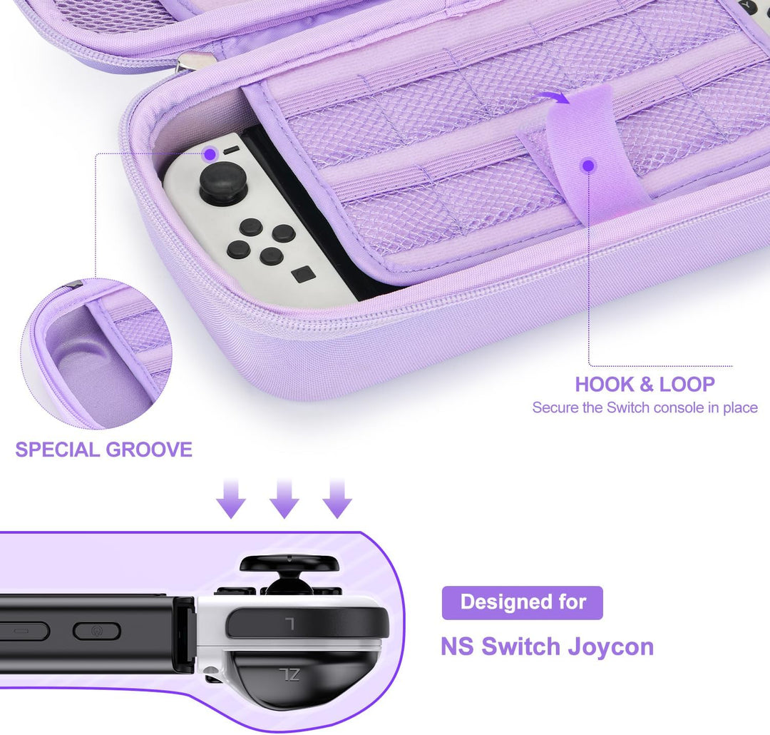 Switch OLED Zubehör Paket - 18 in 1 Bundle mit Hülle, Switch Spielehülle, OLED Bildschirmschutz, Stä