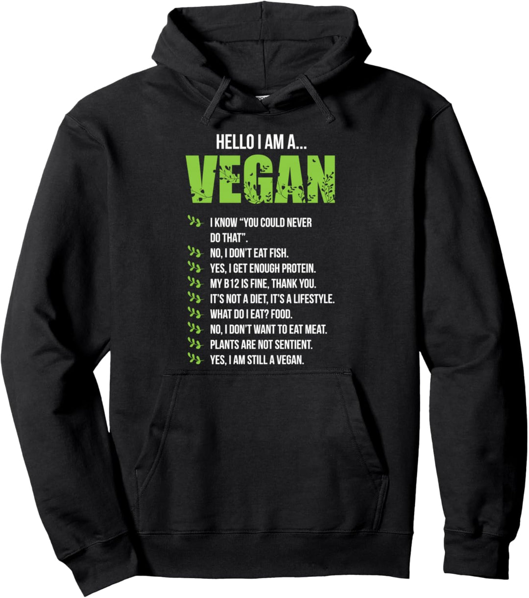 Veganismus Hallo ich bin Veganer Geschenk Veganer Vegan Pullover Hoodie