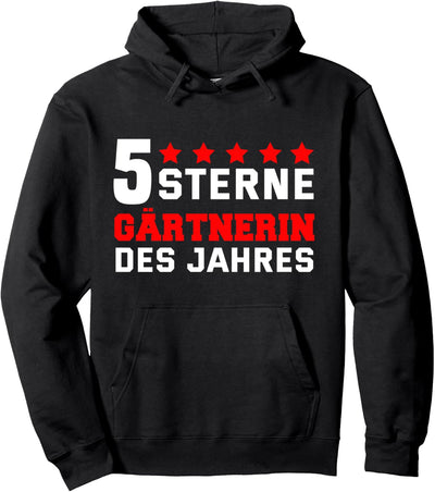 5 Sterne Gärtnerin des Jahres Pullover Hoodie