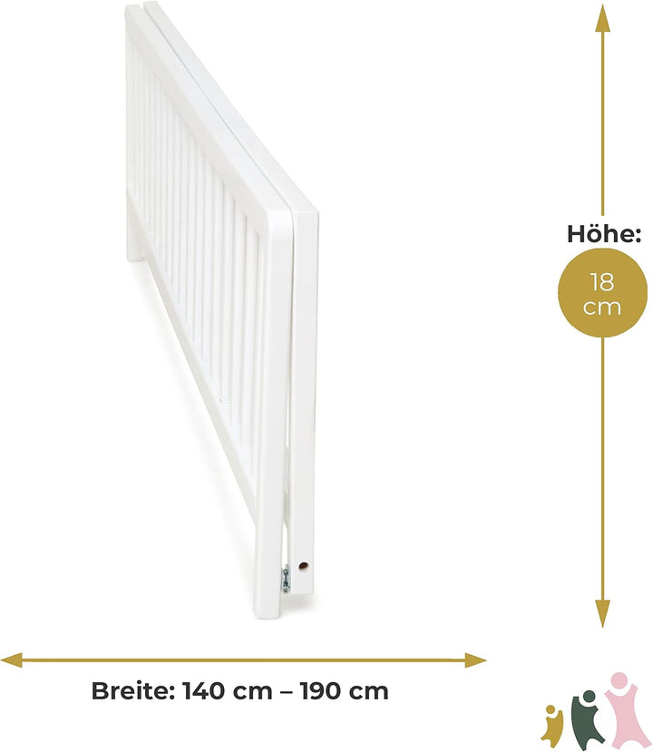 Bettschutzgitter in 90 und 140 cm Farbe Weiss, Grösse 140 cm Weiss 140