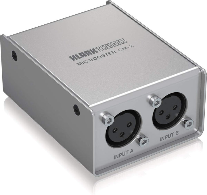 Klark Teknik MIC BOOSTER CM-2 Dynamischer 2-Kanal-Mikrofonverstärker mit hochwertigen Vorverstärkern