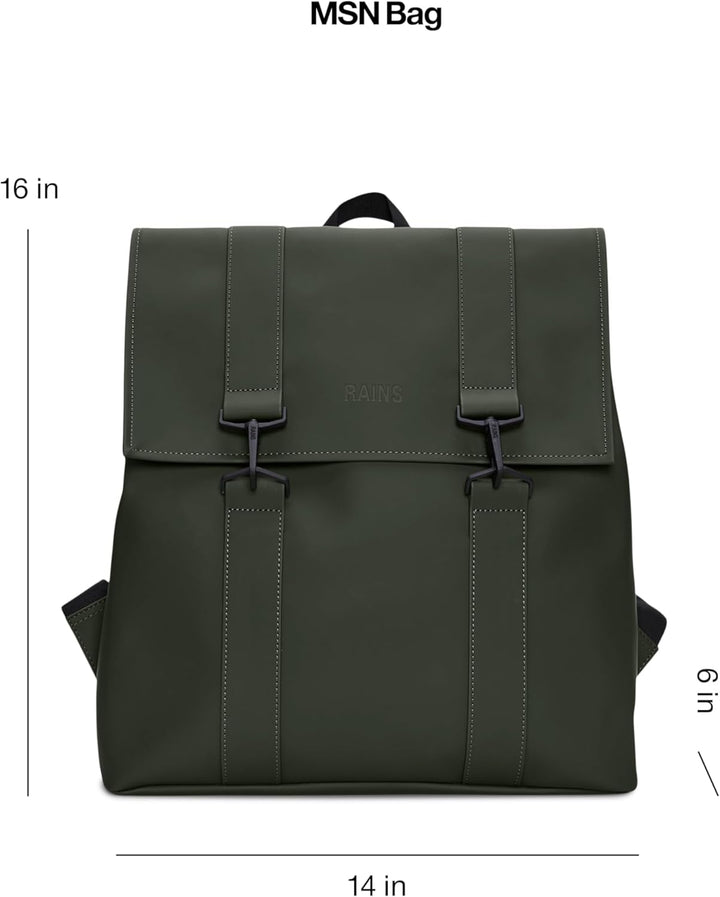 RAINS Unisex MSN Bag Rucksack, Einheitsgröße (2023 edition) Grün