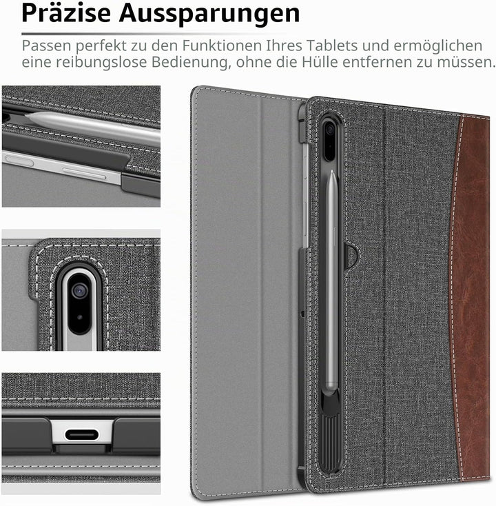 Fintie Hülle für Samsung Galaxy Tab S8 Plus 2022/S7 FE 2021/S7 Plus 2020 12.4 Zoll, Multi-Winkel Bet