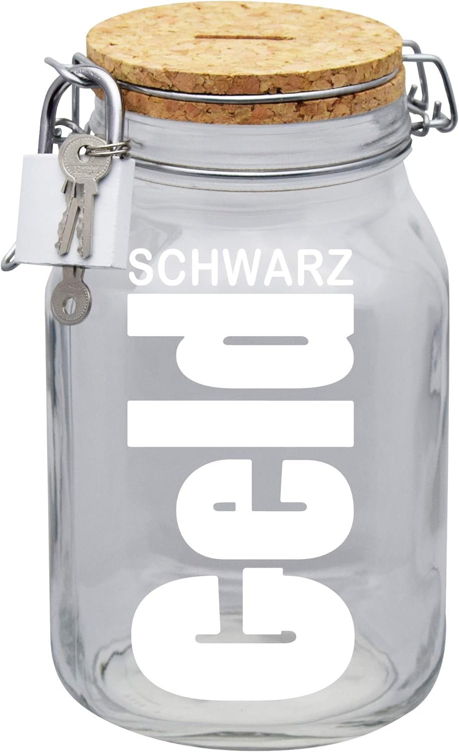 Spardose Schwarzgeld Geld Geschenk Idee Transparent XL
