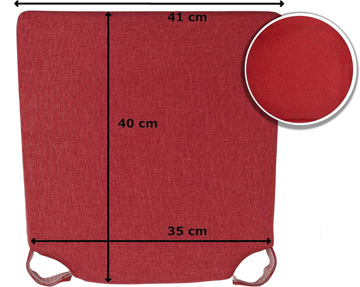 sunnypillow 4er Set Stuhlkissen mit Klettverschluss Polsterauflage Auflage für Stühle - Indoor/Outdo
