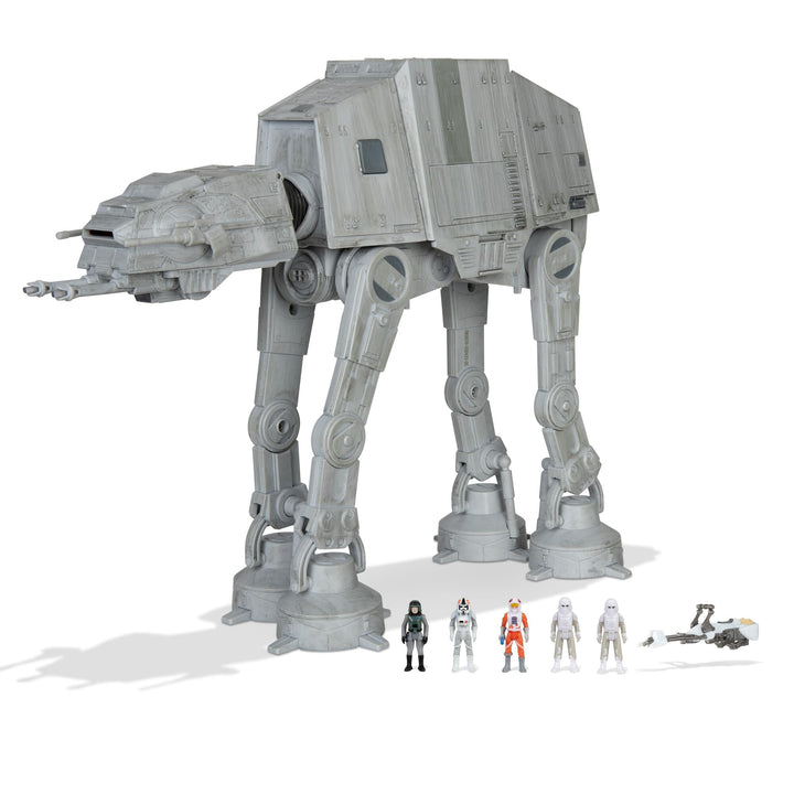 Star Wars Micro Galaxy Squadron SWJ0170 - at-at, offizielles 25cm Fahrzeug mit Licht, Sound und Figu