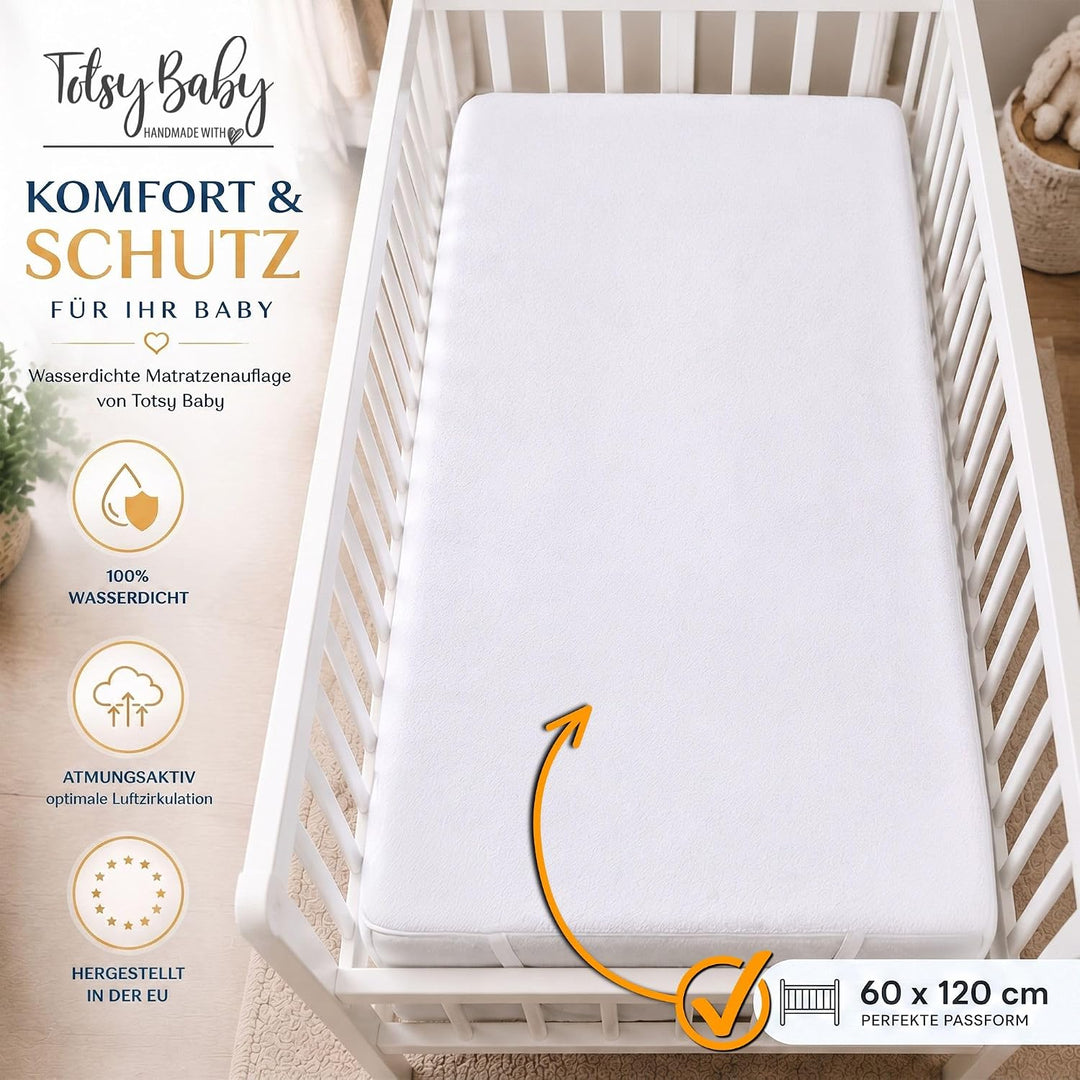 Matratzenschoner wasserdichte Matratzenauflage 50x83 cm – Kinder Bettunterlage Matratzenschutz und B