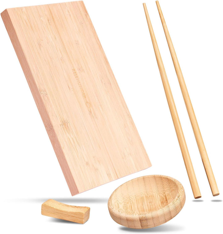 Reishunger Sushi Servier Set (4-teilig, für 4 Personen) aus Bambus – das perfekte Geschenk für Sushi