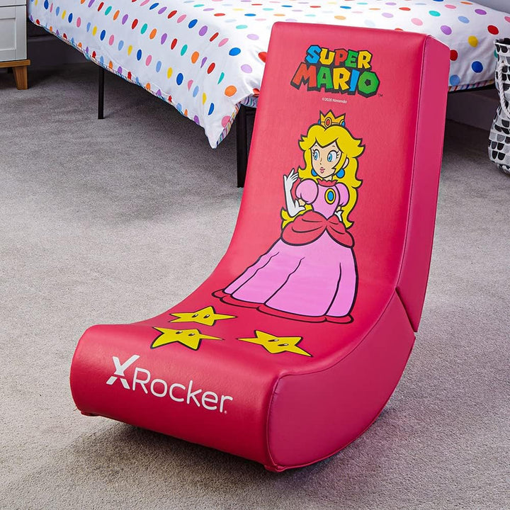 X Rocker Nintendo Super Mario Floor Rocker | Gaming Sessel für Kinder | Prinzessin Peach Design