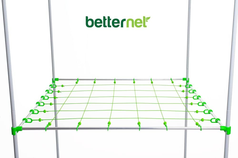 Scrog Netz 120×120 cm Basic | Für Ø 16 mm Zeltstangen (6×6 Raster) | Flexibles Pflanzenstütznetz für