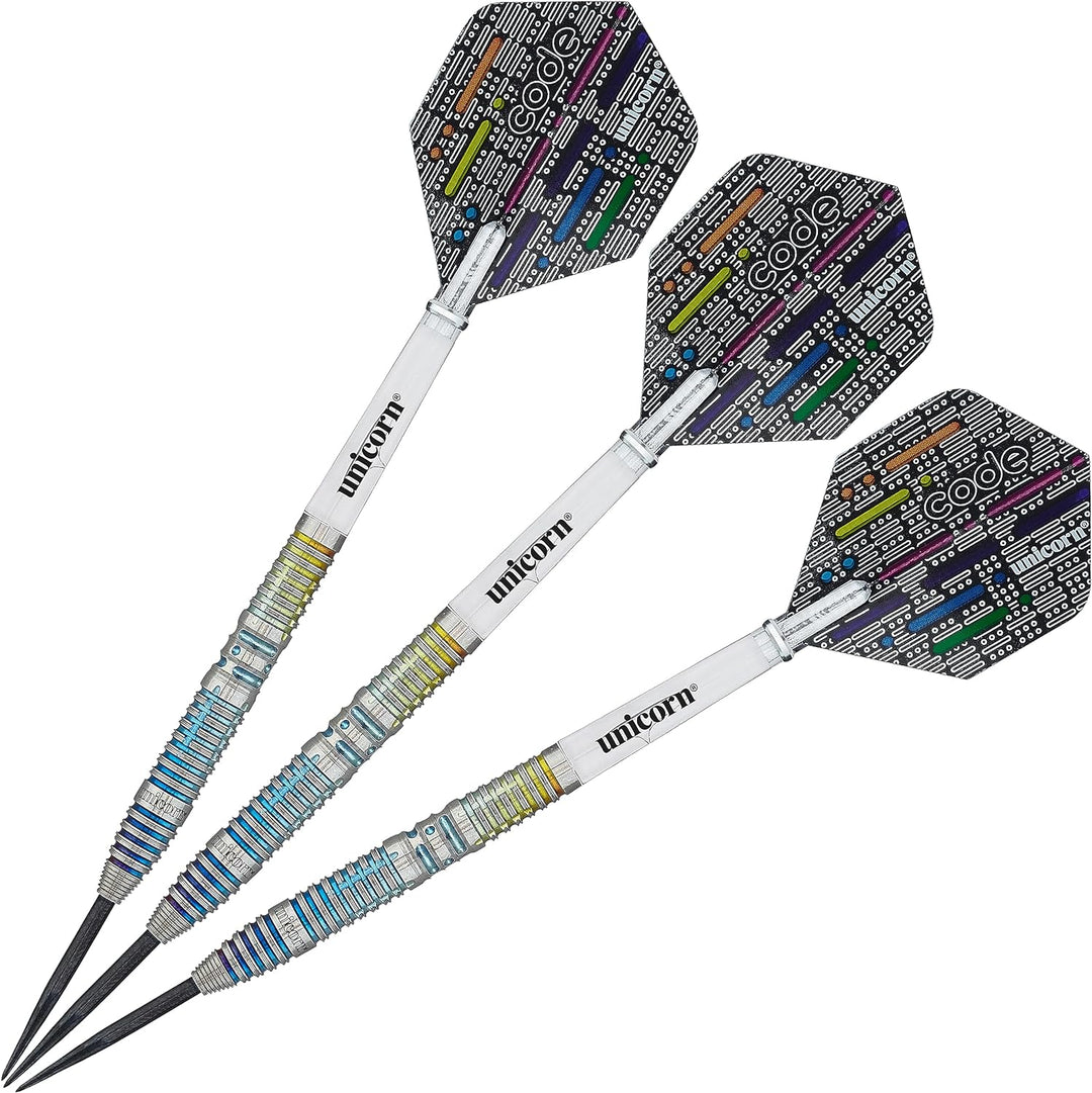 Unicorn Jeffrey De Zwaan Code 90% Wolfram Dartpfeil mit Stahlspitze 25 Gr., 25 Gr.