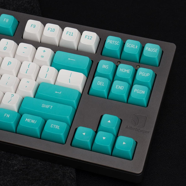Weiss Grüne Tastenkappen 150 Tasten Doubleshot MSA Profil Custom Keycaps für 61/64/68/84/87 Mechanis