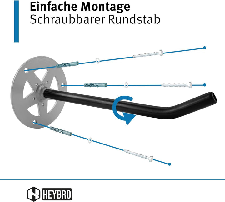 HEYBRO® Universale Reifen Wandhalterung im 4 er Set - platzsparende Aufbewahrung Ihrer Autoreifen -