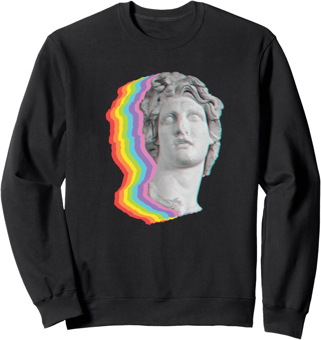 rainbow glitch retrowave synthwave vaporwave ästhetik Sweatshirt