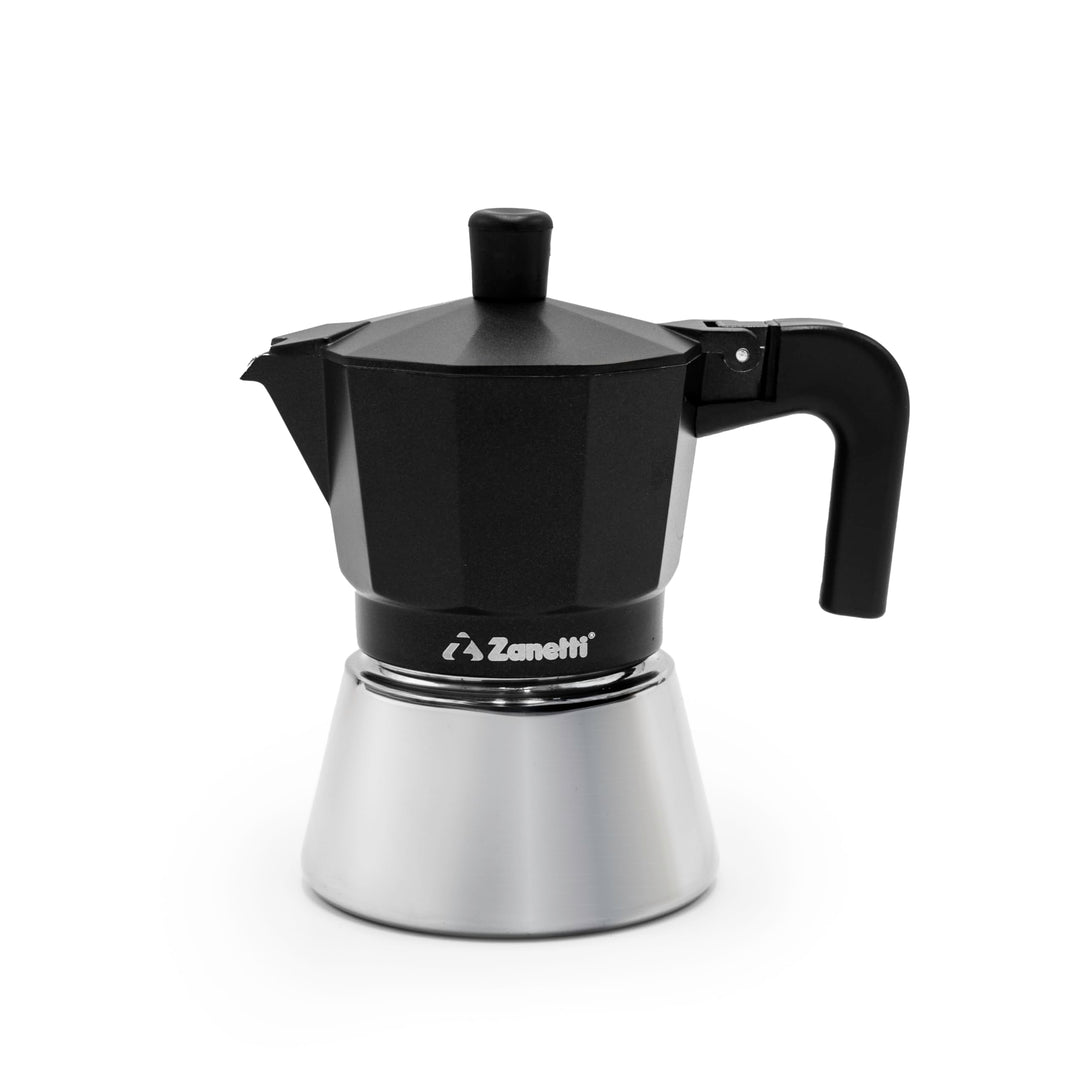 Zanetti, Star Espressokocher, Induktion, 3 Tassen, Espressokocher mit Kessel aus Edelstahl und Ergon