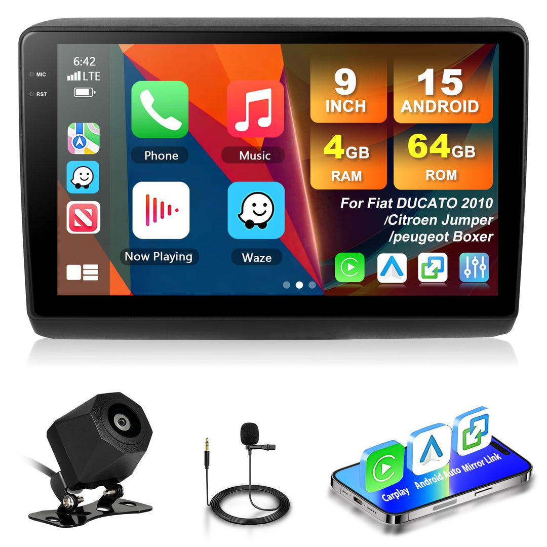 4GB+64GB Autoradio für FIAT Ducato 2010 für Citroen Jumper für Peugeot Boxer mit Carplay, Android Au