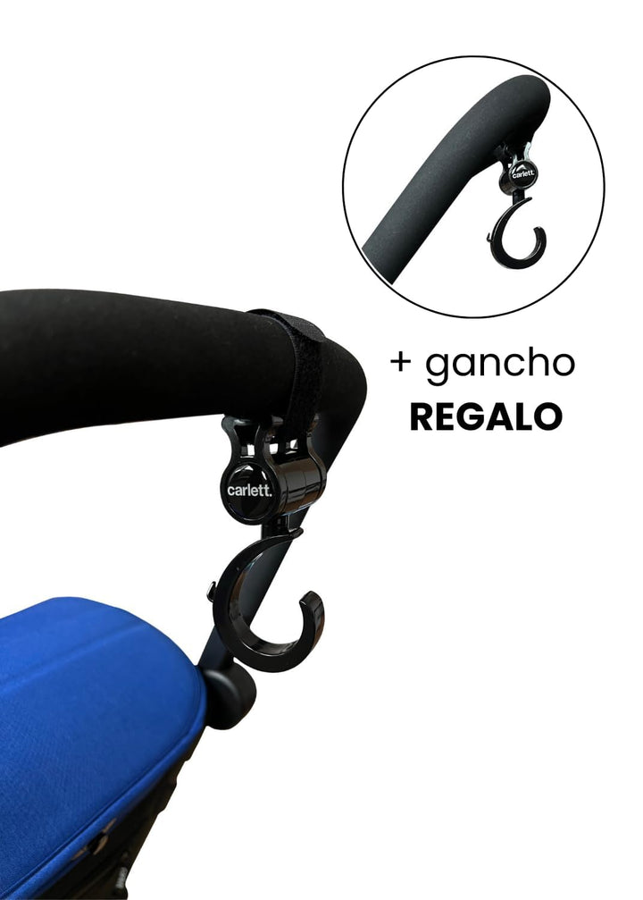 Carlett – Classic Duo | Faltbarer Einkaufswagen mit Gratis-Haken | Robuster Einkaufswagen | 4 Räder