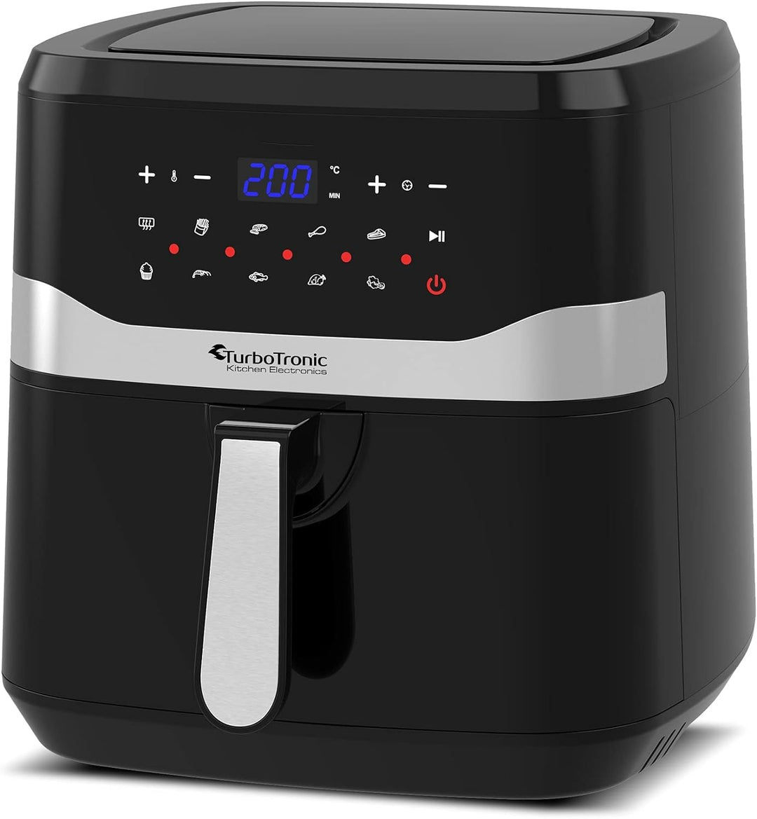 TurboTronic/digitale Heissluftfritteuse XXL / 7,5L / schwarz / 1800W, 12 Programme, digitale Heisslu