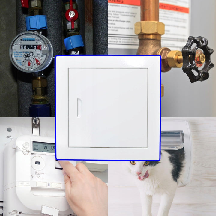 SYSTERM Stahl Revisionsklappe Revisionstür Serviceklappe zur Inspektion und Abdeckung, Magnetverschl