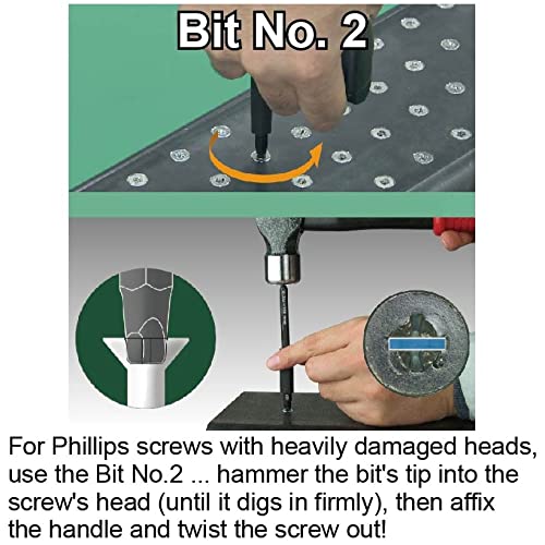 Innovative Rapid Schraubenausdreher/Entferner für Phillips Schrauben (Grösse # 2). Engineer dbz-60g