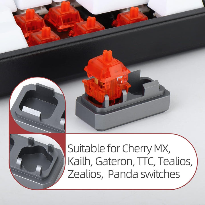 RUNJRX Acryl-Schmierstation für 32 Schalter, Tastatur-Schmierset, Schalteröffner, Schalter-Schmiermi