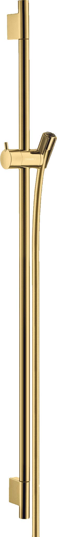hansgrohe Duschstange Unica' S Puro 0,90m mit Brauseschlauch 1,60m, Polished Gold Optic Polished Gol