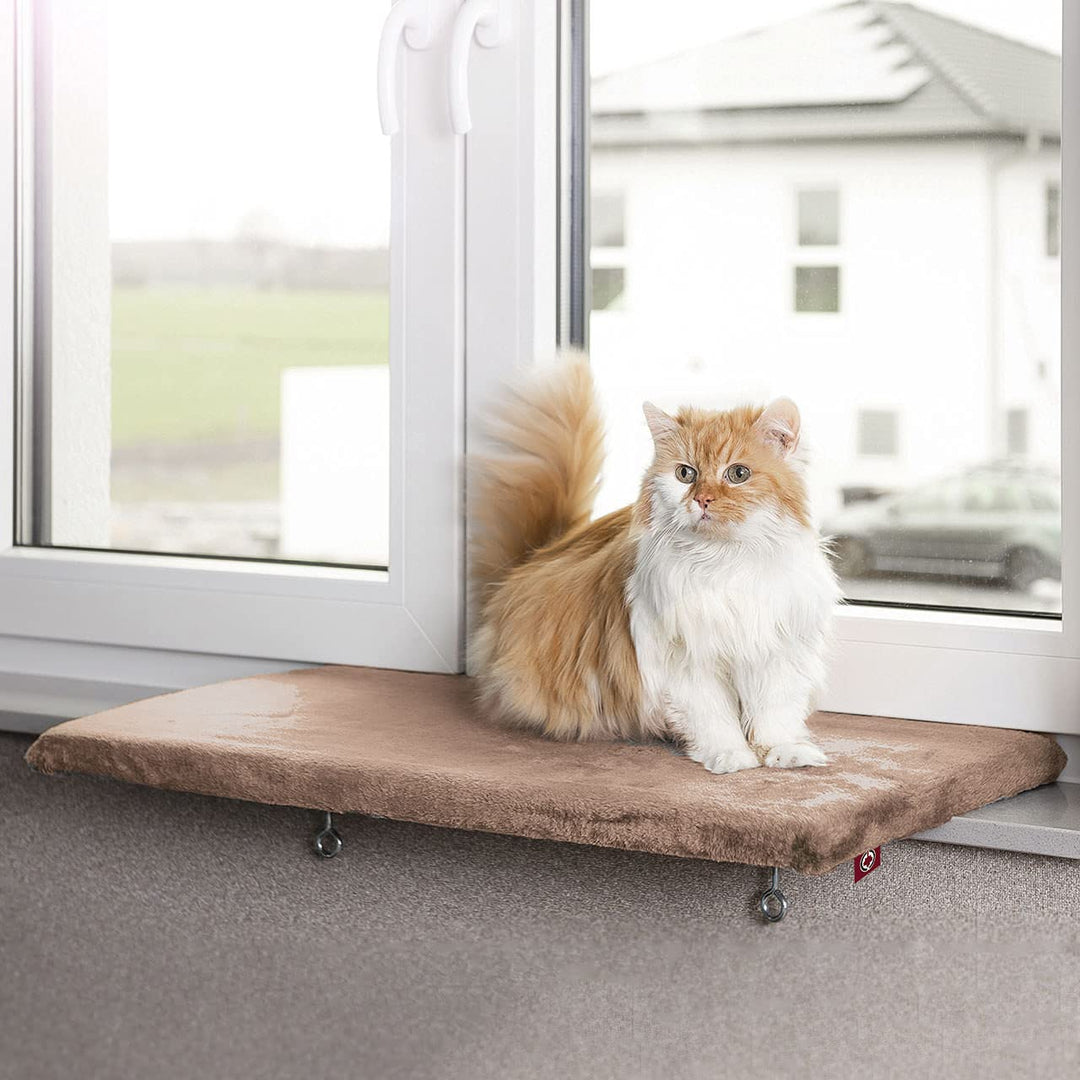 CanadianCat Company | Snuggly Place | Large | Beige | gepolsterte Liege- Aussichtsplattform | ca. 75