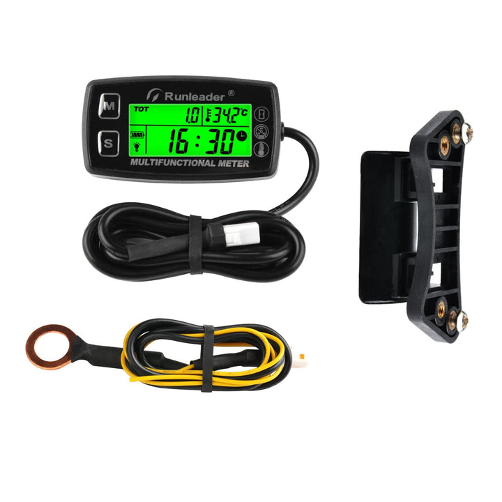 Runleader Digitaler Tachometer, Motortemperaturanzeige mit offizieller Universalhalterung, Drehzahl-