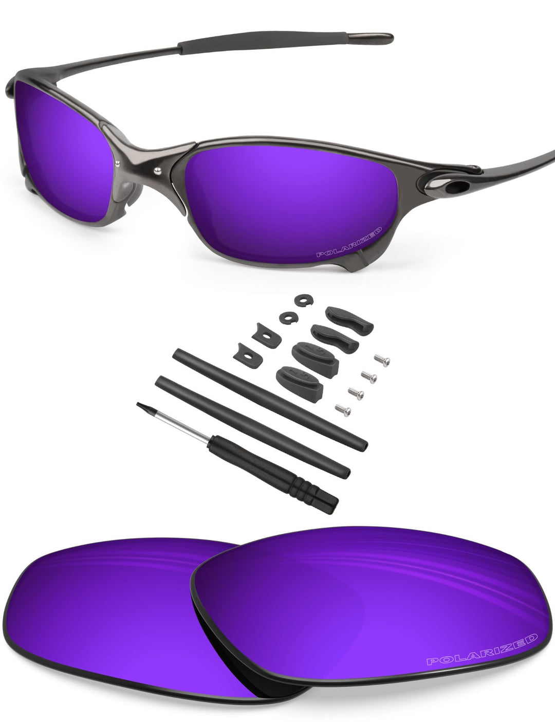 BlazerBuck Anti-salz Polarisierte Ersatzgläser für Oakley Juliet Kosmisches Lila Polarisiert, Kosmis