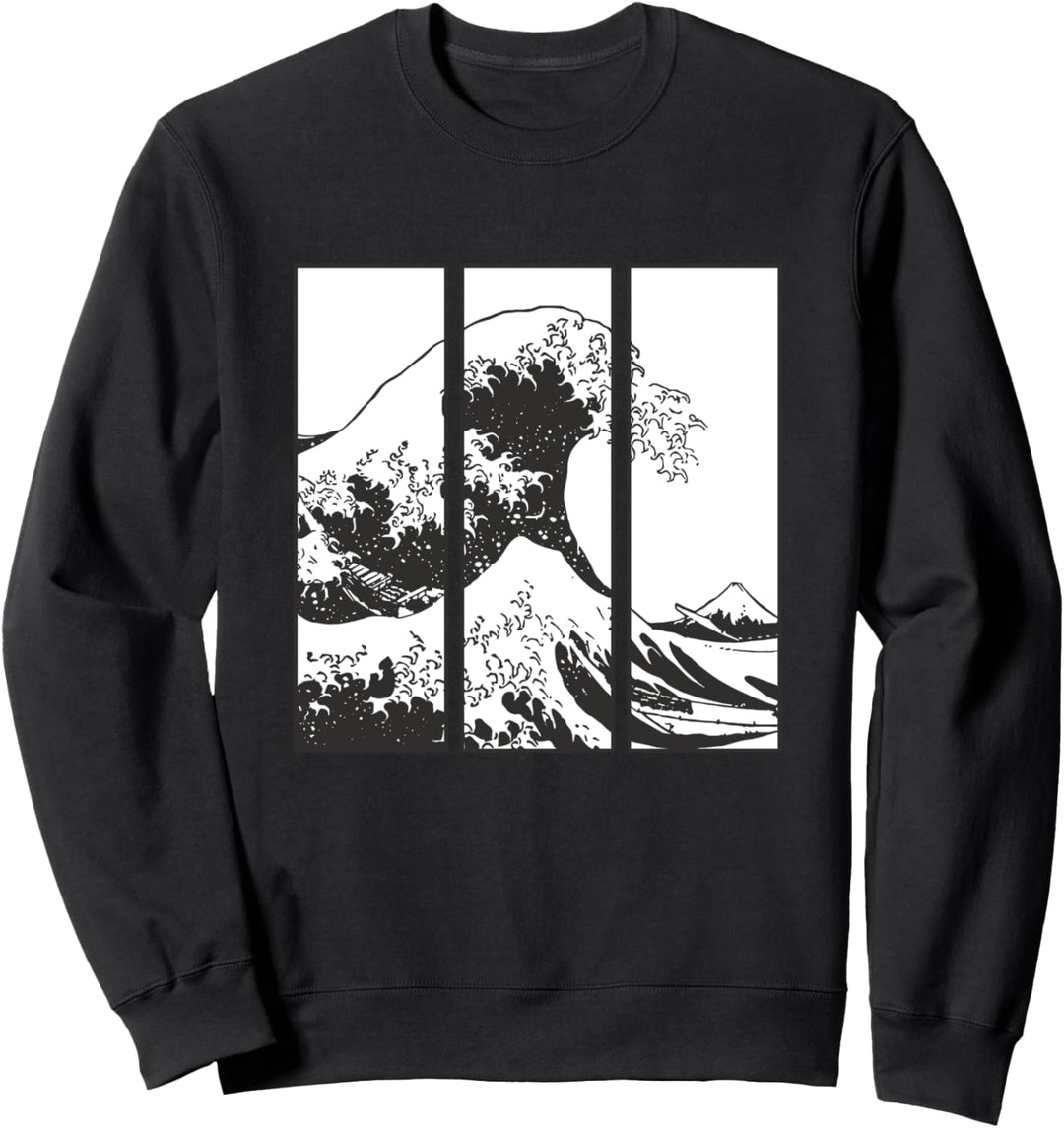 Die grosse Welle der japanischen ästhetischen Kleidung von Kanagawa 90er Sweatshirt
