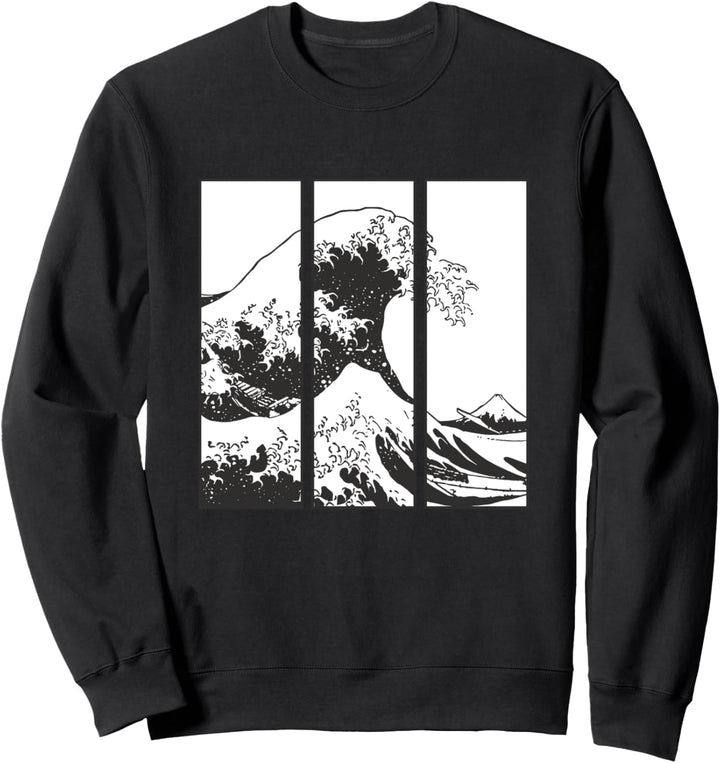 Die grosse Welle der japanischen ästhetischen Kleidung von Kanagawa 90er Sweatshirt